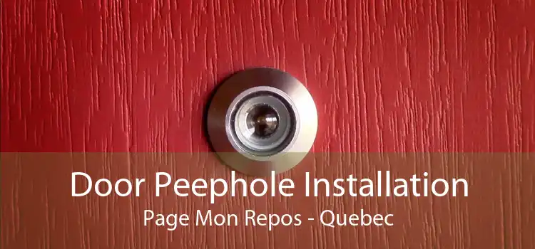 Door Peephole Installation Page Mon Repos - Quebec