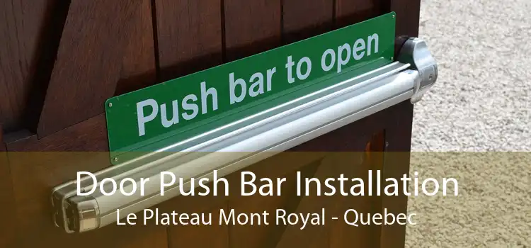 Door Push Bar Installation Le Plateau Mont Royal - Quebec