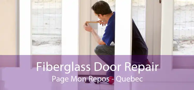 Fiberglass Door Repair Page Mon Repos - Quebec