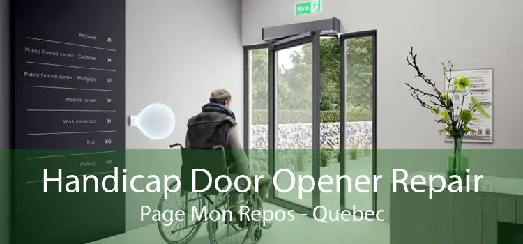 Handicap Door Opener Repair Page Mon Repos - Quebec