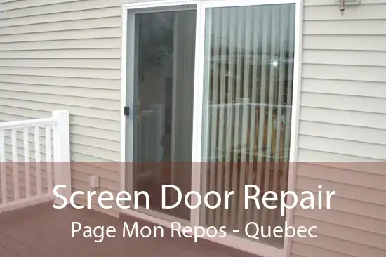 Screen Door Repair Page Mon Repos - Quebec