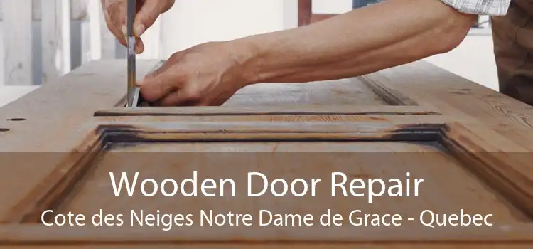 Wooden Door Repair Cote des Neiges Notre Dame de Grace - Quebec